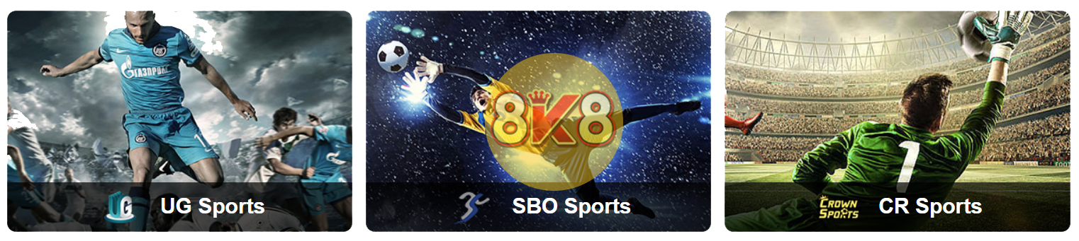 8K8 Sportbooks works with three professional suppliers