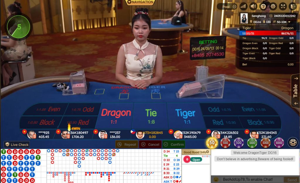 8k8 live casino : dragon/tiger